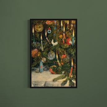 Christmas Tree Decorated with Lights