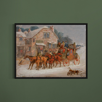 The London Royal Mail Coach in the Snow