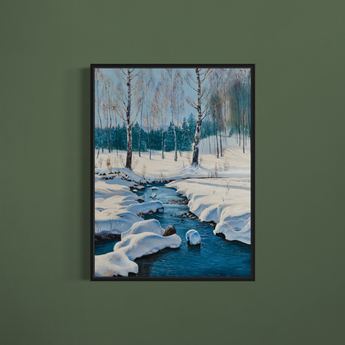 Winter Landscape with a Creek