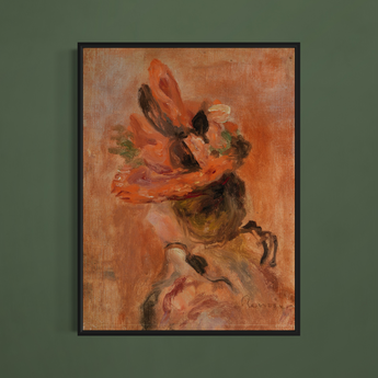 Woman’s Head with Red Hat By Pierre-Auguste Renoir